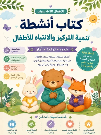 كتاب تنمية التركيز والانتباه للأطفال