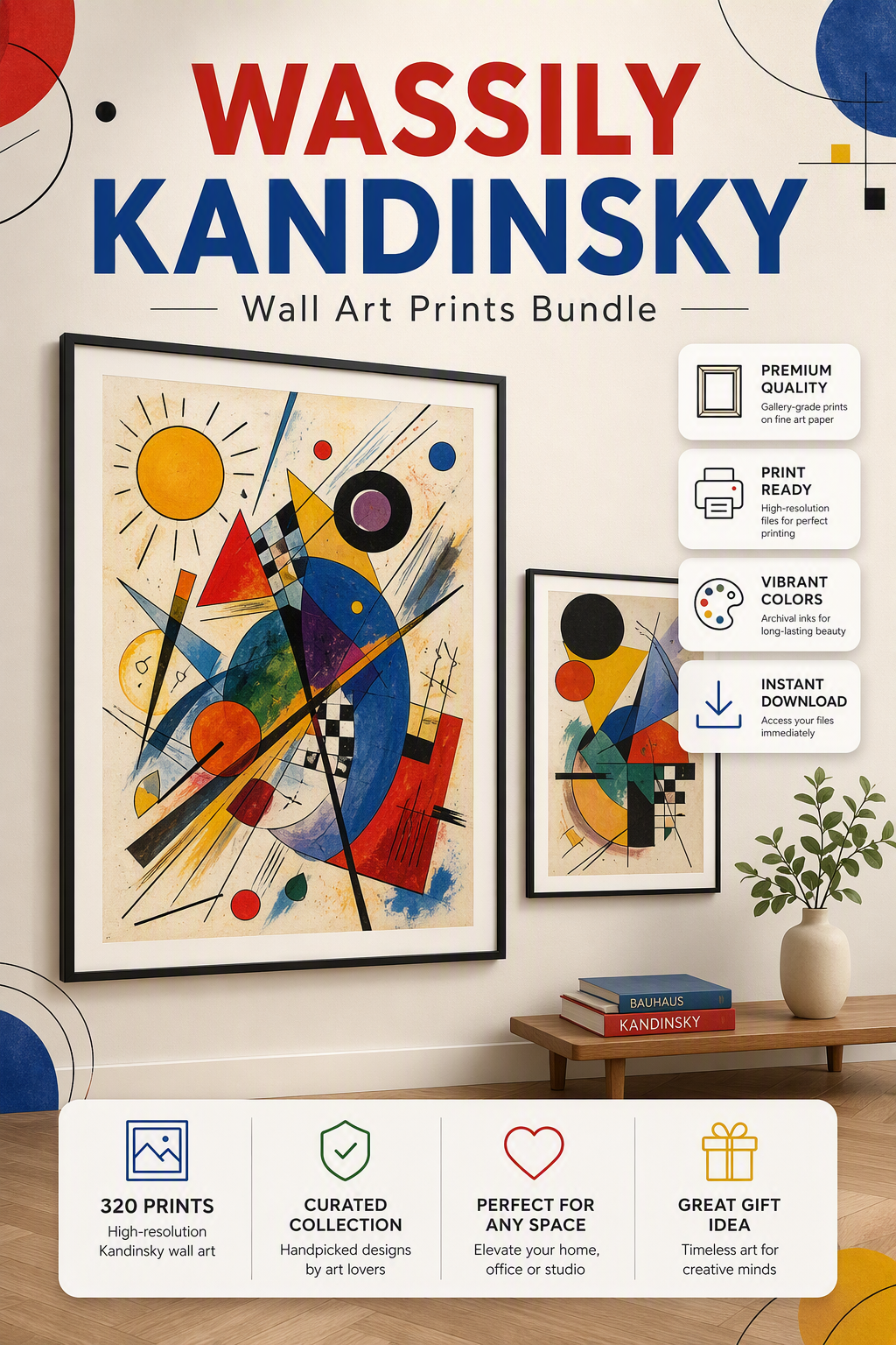 باكدج 320 لوحة فاسيلي كاندينسكي (Wassily Kandinsky) للطباعة والديكور